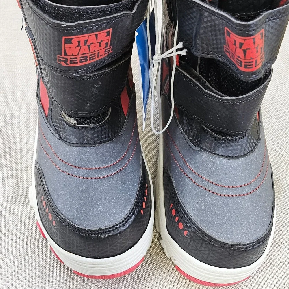 Star Wars Stormtrooper Winter Snow Boots‎ Red Black Boys Size 4